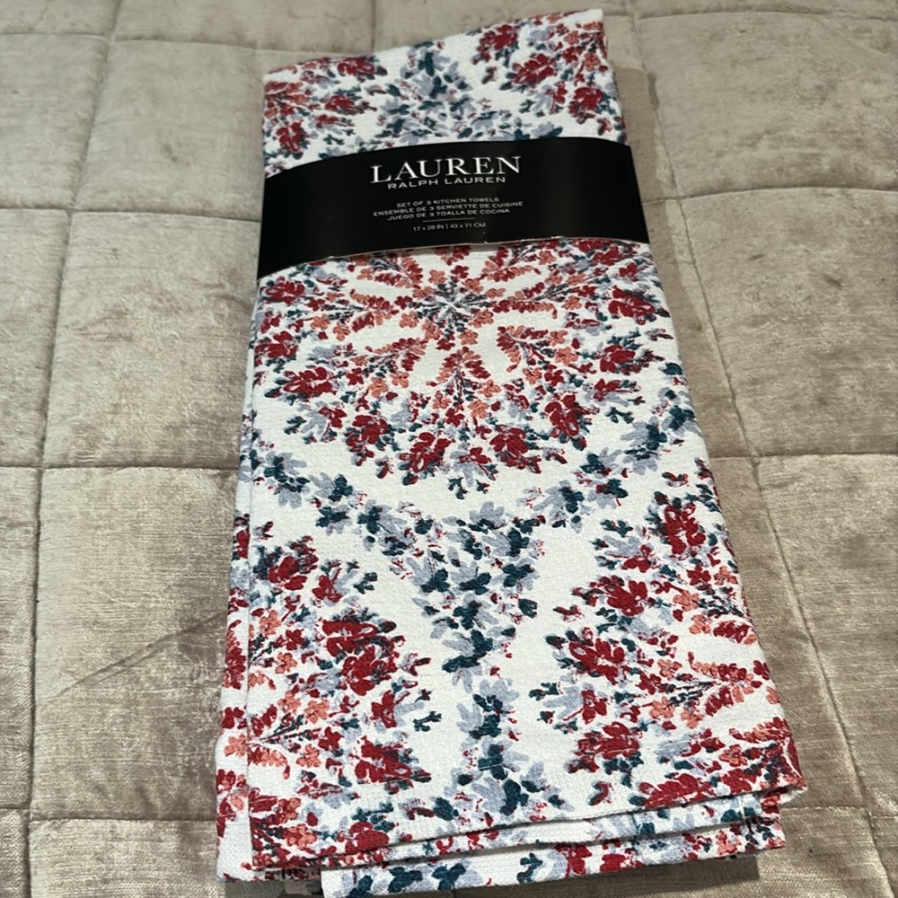 Lauren Ralph Lauren Red and Blue Kitchen Linens